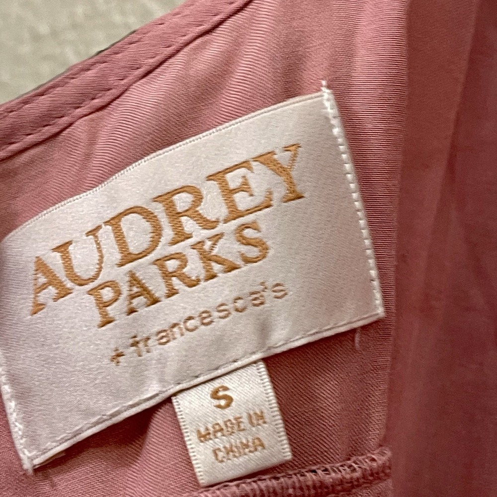 Francesca's Audrey Parks Alahna Floral Maxi Dress Pink Tie Strap Fairy Tutu Sz S - Picture 14 of 16